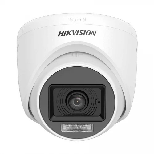 Hikvision DS-2CE76D0T-LPFS 2MP Turret Fixed Camera – Dual Light Audio, 2.8/3.6mm Lens